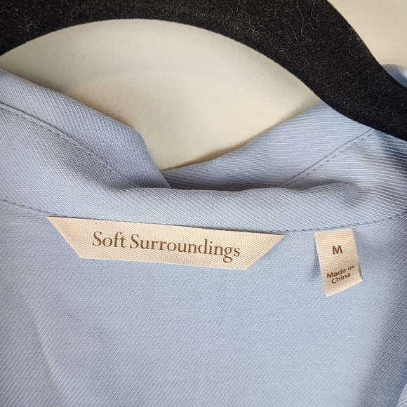 Soft Surroundings size M blue tunic top Hi-low - Picture 4 of 10